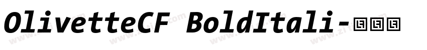 OlivetteCF BoldItali字体转换